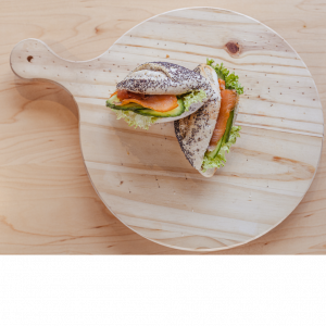 Mini rustic sandwich σολωμός